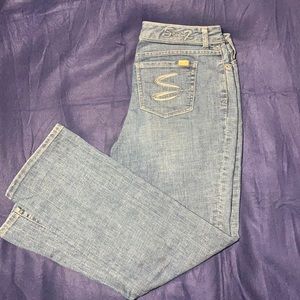 Seven 7 Luxe Straight Leg “Marabella” Women’s Stonewashed Denim Sz 16